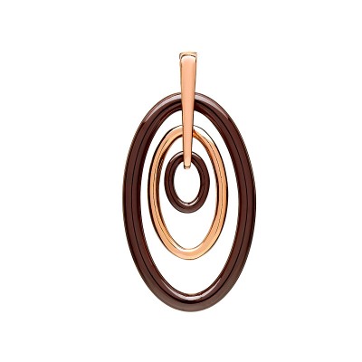 Подвеска с керамикой из серебра 925 пробы фото