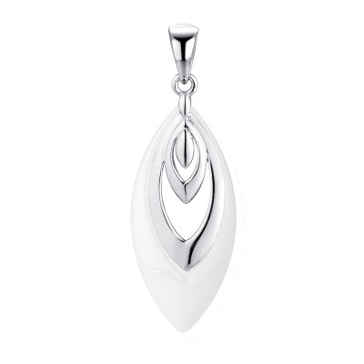 Подвеска с керамикой из серебра 925 пробы фото