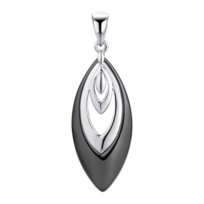 Подвеска с керамикой из серебра 925 пробы фото