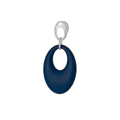 Подвеска с цирконом и керамикой из серебра 925 пробы фото