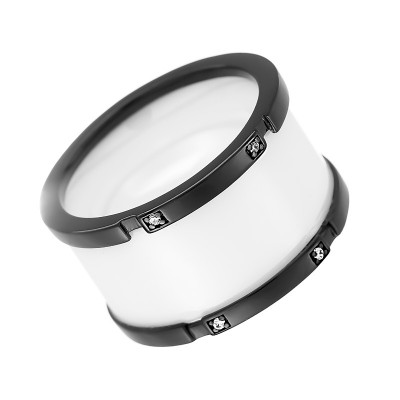 Кольцо с цирконом и керамикой из серебра 925 пробы фото