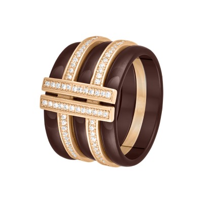 Кольцо с цирконом и керамикой из серебра 925 пробы фото