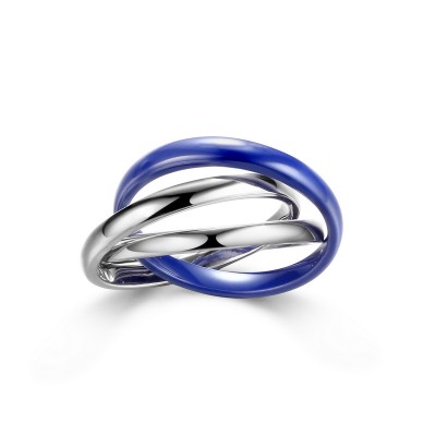 Кольцо с керамикой из серебра 925 пробы фото