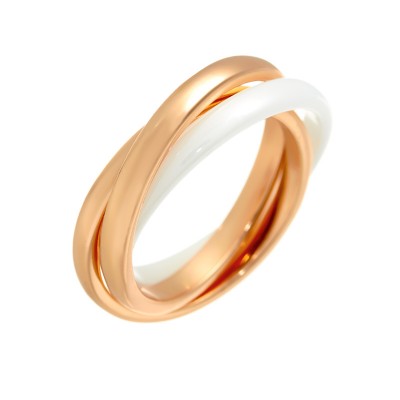 Кольцо с керамикой из серебра 925 пробы фото