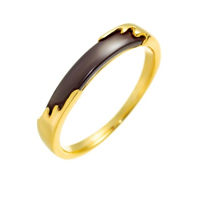 Кольцо с керамикой из серебра 925 пробы фото