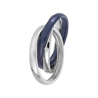 Кольцо с цирконом и керамикой из серебра 925 пробы фото