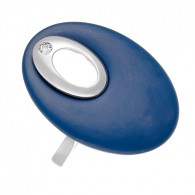 Кольцо с цирконом и керамикой из серебра 925 пробы фото