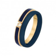 Кольцо с цирконом, эмалью и керамикой из серебра 925 пробы фото