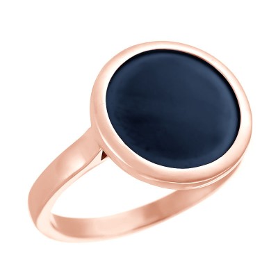 Кольцо с керамикой из серебра 925 пробы фото