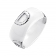 Кольцо с керамикой из серебра 925 пробы фото