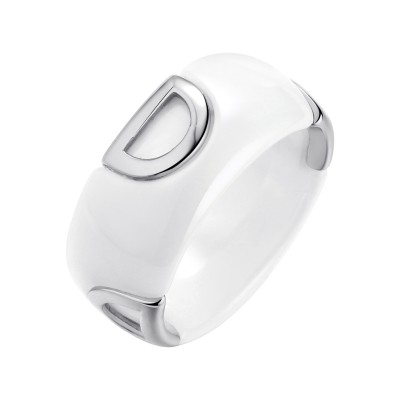 Кольцо с керамикой из серебра 925 пробы фото