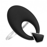 Кольцо с эмалью и керамикой из серебра 925 пробы фото