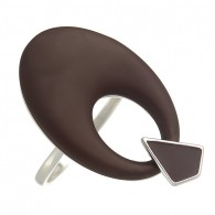 Кольцо с эмалью и керамикой из серебра 925 пробы фото