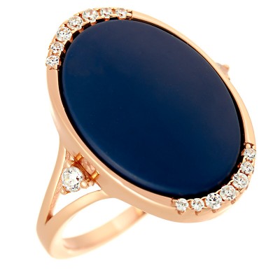 Кольцо с цирконом и керамикой из серебра 925 пробы фото