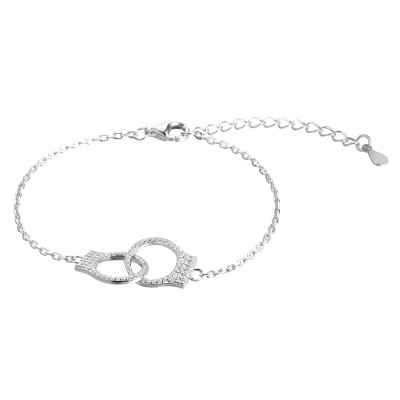 Браслет с цирконом из серебра 925 пробы фото