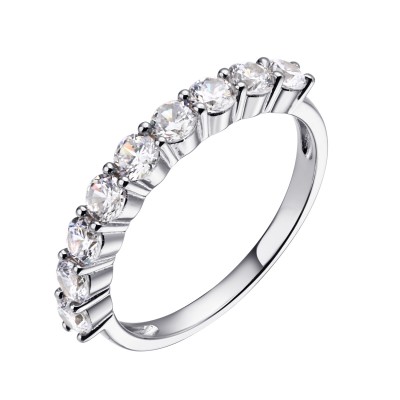 Кольцо с цирконом из серебра 925 пробы фото