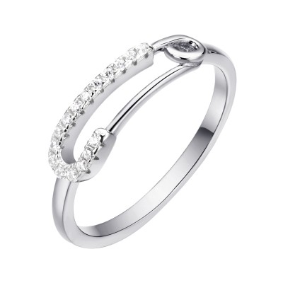 Кольцо с цирконом из серебра 925 пробы фото