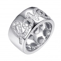 Кольцо с цирконом из серебра 925 пробы фото