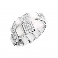 Кольцо с цирконом и перламутром из серебра 925 пробы фото