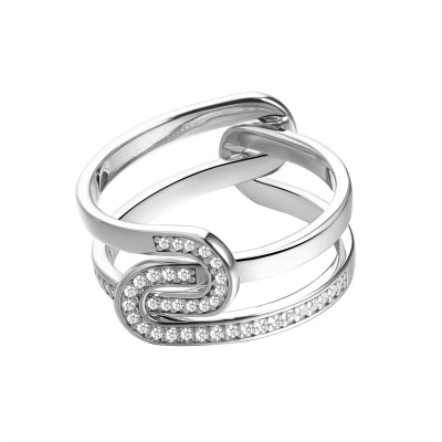 Кольцо с цирконом из серебра 925 пробы фото