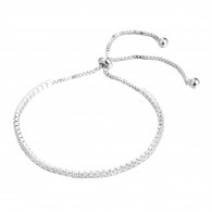 Браслет с цирконом из серебра 925 пробы фото