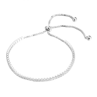 Браслет с цирконом из серебра 925 пробы фото