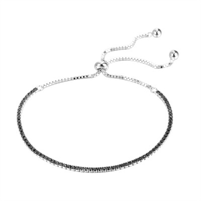 Браслет с цирконом из серебра 925 пробы фото