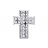 Подвеска с цирконом из серебра 925 пробы фото