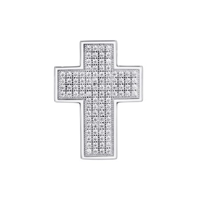 Подвеска с цирконом из серебра 925 пробы фото