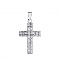 Подвеска с цирконом из серебра 925 пробы фото