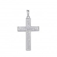 Подвеска с цирконом из серебра 925 пробы фото