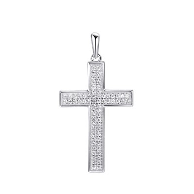 Подвеска с цирконом из серебра 925 пробы фото