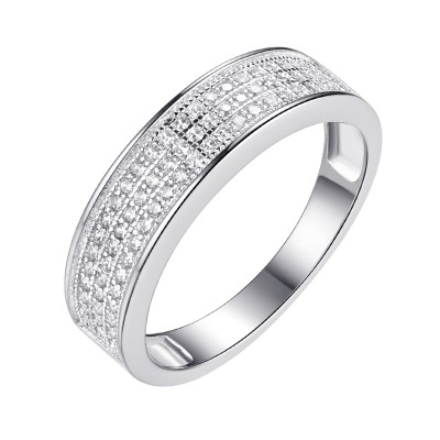 Кольцо с цирконом из серебра 925 пробы фото