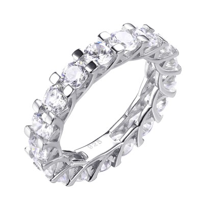 Кольцо с цирконом из серебра 925 пробы фото