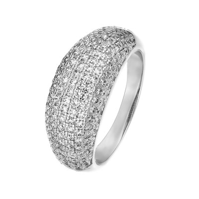 Кольцо с цирконом из серебра 925 пробы фото