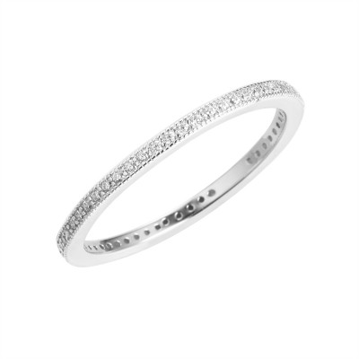 Кольцо с цирконом из серебра 925 пробы фото