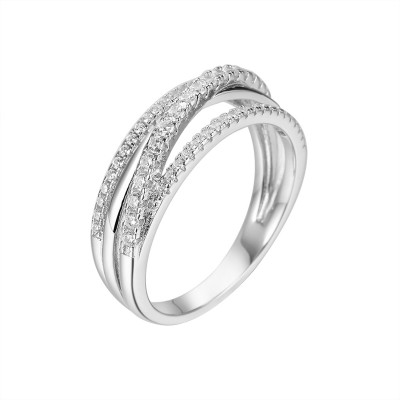 Кольцо с цирконом из серебра 925 пробы фото