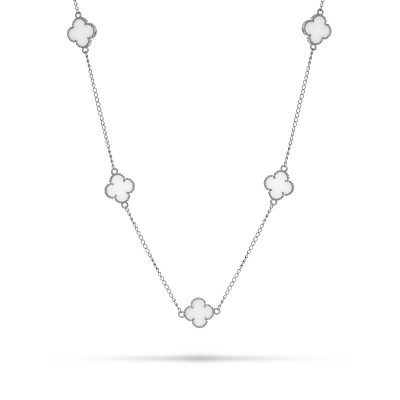 Колье с керамикой из серебра 925 пробы фото