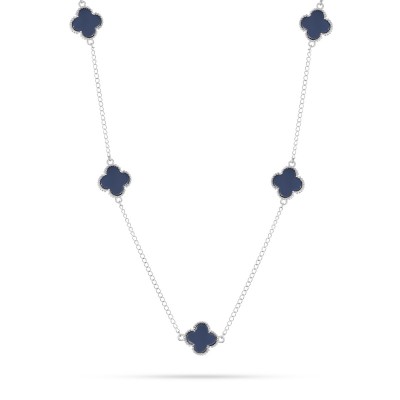 Колье с керамикой из серебра 925 пробы фото