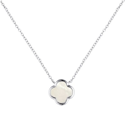 Колье с перламутром из серебра 925 пробы фото