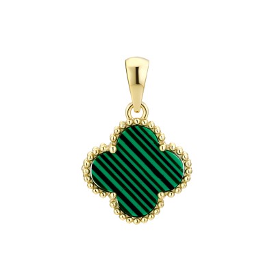 Подвеска с малахитом из серебра 925 пробы фото