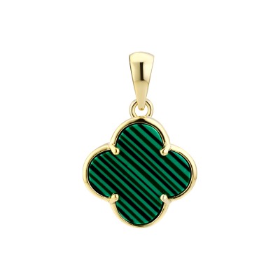 Подвеска с малахитом из серебра 925 пробы фото