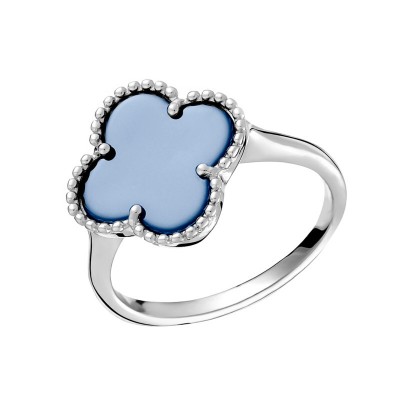 Кольцо с керамикой из серебра 925 пробы фото