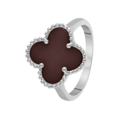 Кольцо с керамикой из серебра 925 пробы фото