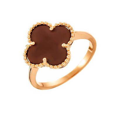 Кольцо с керамикой из серебра 925 пробы фото