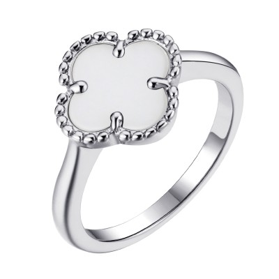 Кольцо с керамикой из серебра 925 пробы фото