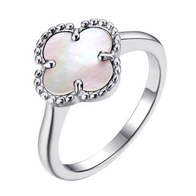 Кольцо с перламутром из серебра 925 пробы фото