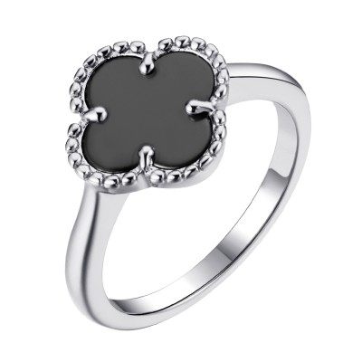 Кольцо с керамикой из серебра 925 пробы фото