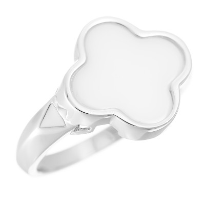 Кольцо с эмалью и керамикой из серебра 925 пробы фото