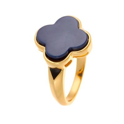 Кольцо с эмалью и керамикой из серебра 925 пробы фото